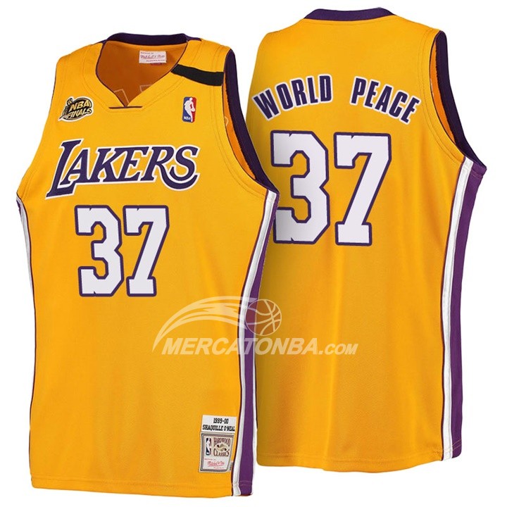 Maglia NBA World Peace Retro Los Angeles Lakers Amarillo